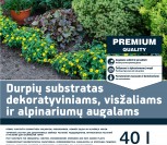 DURPIŲ SUBSTRATAS RODODENDRAMS IR DEKORATYVINIAMS AUGALAMS 40 l